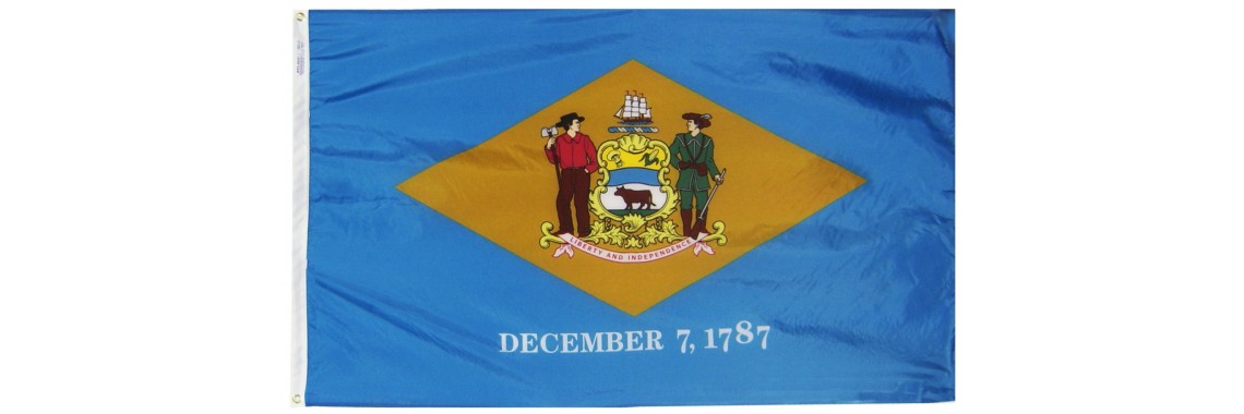 Delaware State Flag ft SolarGuard Nyl-Glo Flag 